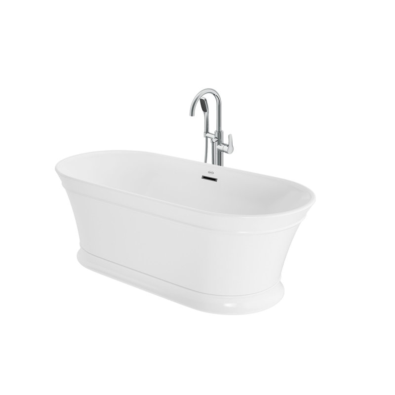 JACUZZI® Lyndsay 67" x 32" Freestanding Soaking Acrylic Bathtub with